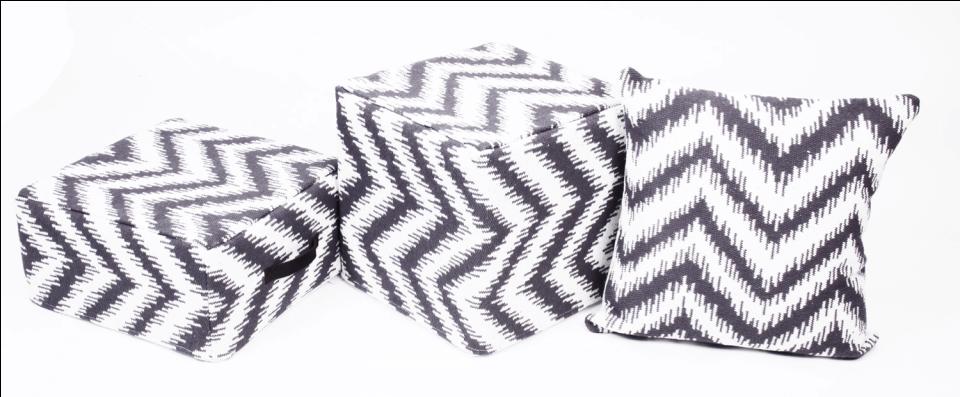 Hexagon Woven Floor Pouf — Poufs